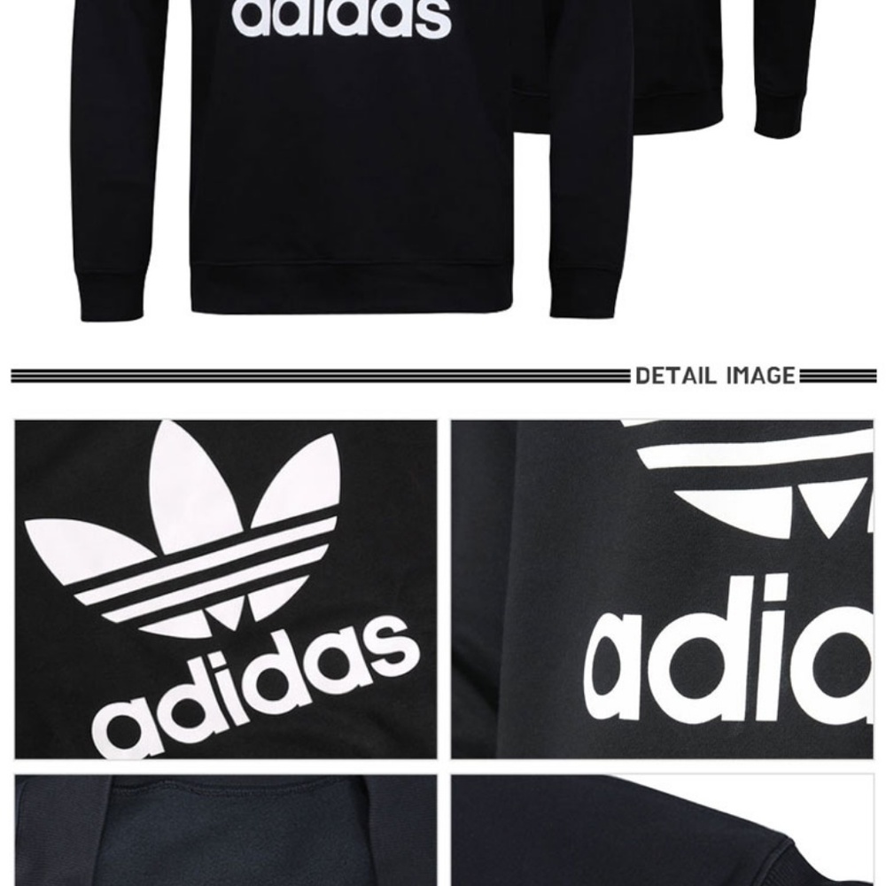 NWT Adidas Originals Trefoil Hoodie Ink - Picture 5 of 5